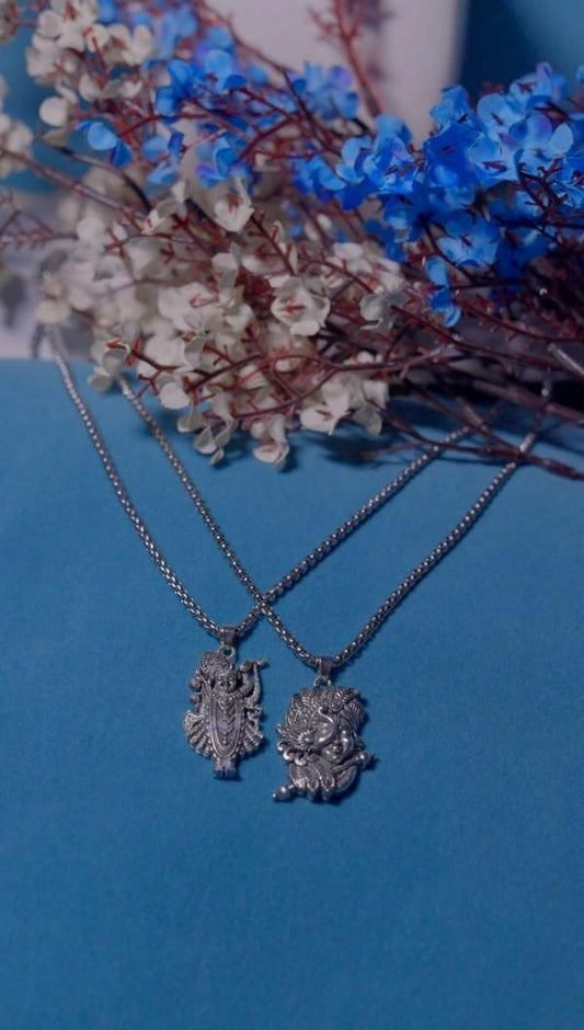 Krishna & Shreenathji Pendant with Chain Buy 1 Get 1 Free